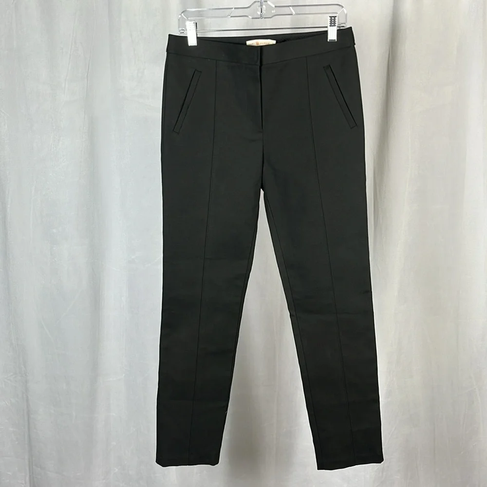 Tory Burch Vanner Ponte Seamed Pants in‎ Black.